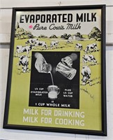 Framed Evaporated Milk Poster