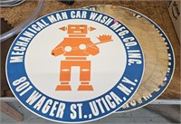 2 Mechanical Car Wash Tin Signs