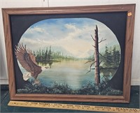 Framed Signed Eagle Artwork