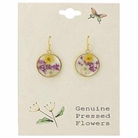 ZAD Genuine Pressed Flower Earrings