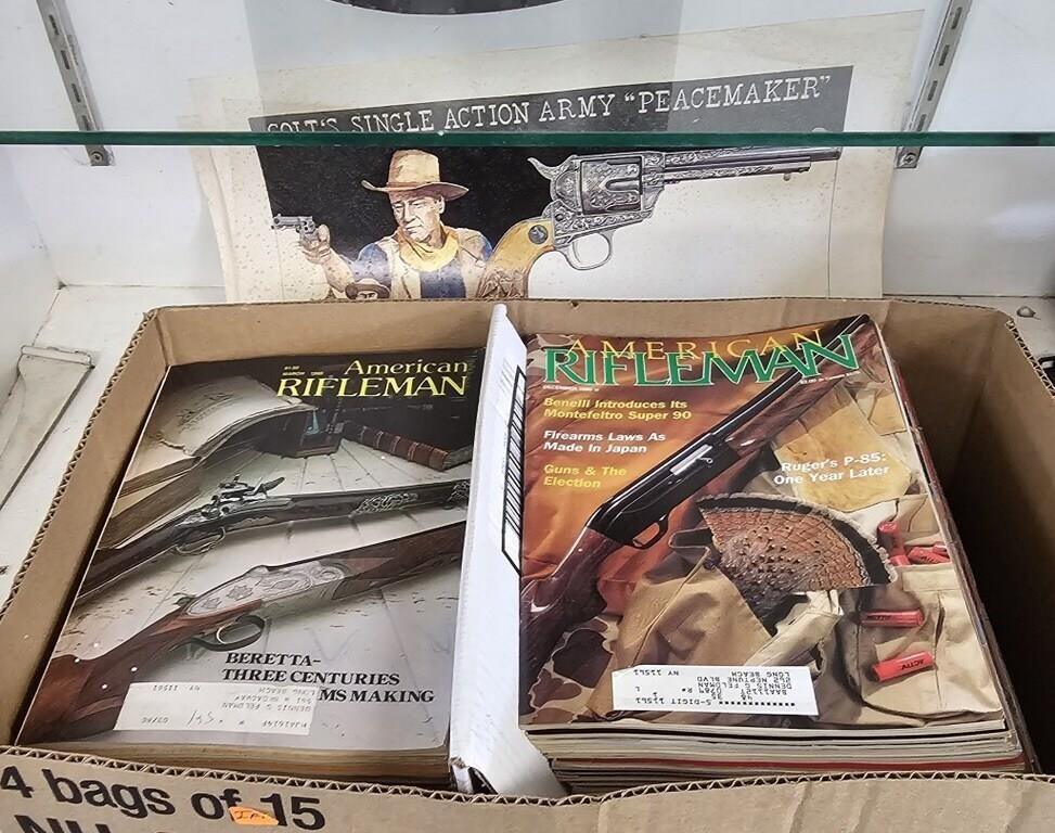 American Rifleman Mags. & John Wayne Poster