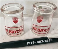 2 Olbrych's Miniature Dairy Bottles