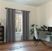 Blackout Grommet Curtain Panel- Grey,108x50in