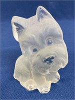 Viking Art Glass Crystal Satin Scottie/Terrier