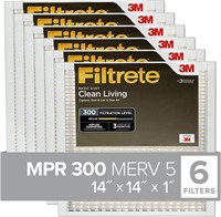 Filtrete 14x14x1 MPR 300  MERV 5  6-Pack