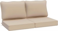 Outdoor Deep Seat Cushions Set of 2, Beige