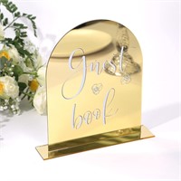 10 Pack  Acrylic Gold Mirror Arch 8x10