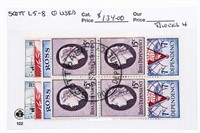 ROSS ISLAND #L5-L8 Blocks 4 -Used Postage Stamps