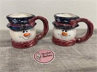 Westwood shiny snowman mugs