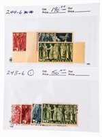 HELVETIA Postage Scotts No. (243-6, 244-6)