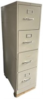 Beige File Cabinet on Casters