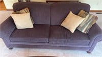 Purple Sofa and Chair Set w/ 5 Pillows (Sofa -