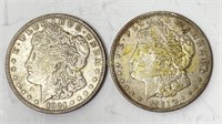 Pair of 1921 Morgan silver dollars