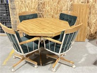 Octagonal Kitchen Table with Four Chairs