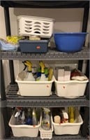 Cleaning Supplies, Contents of Shelf Only (Shelf