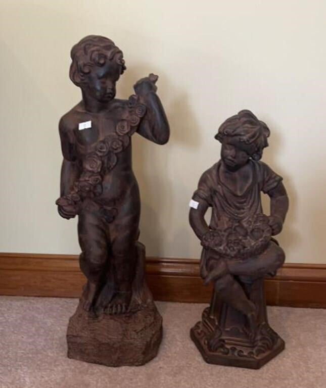 2- Small Carved Wooden Statues