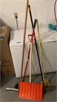 5- Long Handled Tools included Snow Shovel,