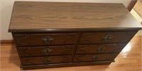 51”x18”x29.5” Wooden Chest of 6 Drawers