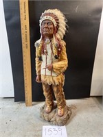 Native American Chief Statue -made in China 24"