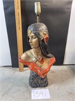 Indian Bust Lamp, Migon  22" Woman