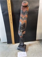 Wooden Carved African Bust 27"