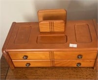 Small Wooden 12.5” x 6”x 4.5” Jewelry Cabinet