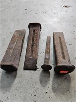 Steel wedges. 4 altogether