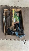Lot of Handsaws, Chisels, and a Crowbar