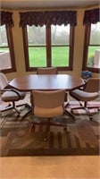 Wooden Dining Table (60” x 42” x 29”) with 4