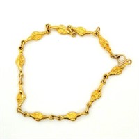Alaskan gold nugget bracelet, solid 10kt gold, mat