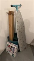 Lot including: Ironing Board, Sport Weights,
