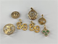 14kt Gold pendant, somewhat unfinished, also penda