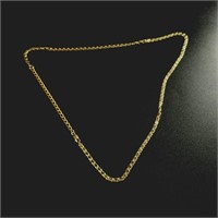 10kt Gold necklace, chain is series of tiny interl