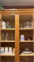 3 Shelves of Assorted Glassware Pieces
