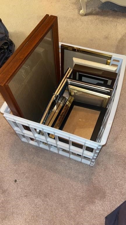 Crate of Empty Picture Frames - Various Sizes