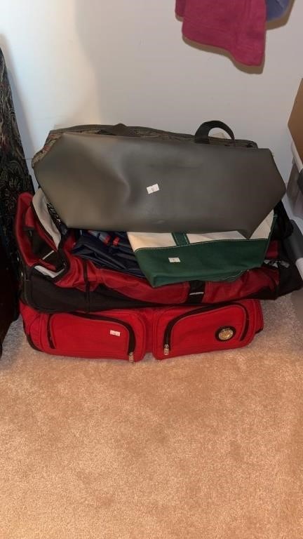 2 Duffle Bags and 3 Hand Bags