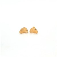 Pair of 14kt gold earrings  weighs 2.2 grams total