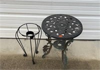 2 small Metal Plant Stands/Side Table