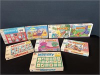 8 Vintage Milton Bradley Memory Games 1980-90