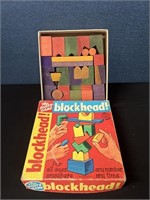 Vintage All WOOD Blockhead Game 1954