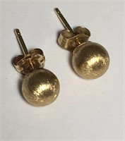 14K Solid Yellow Gold Beautiful Earrings Vintage