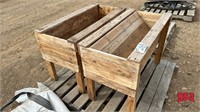 2 Wooden Planters 381/2" x 18" x 24" high