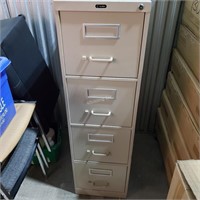 Steel 4 Drawer file cabinet, no key