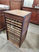 Antique 12 drawer spool cabinet, rare size