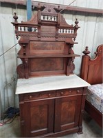 Marble top Victorian sideboard