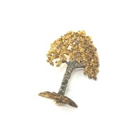 Sterling silver tree shaped brooch, 8.4 grams weig