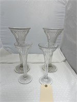4-Glass Vases var sizes & styles