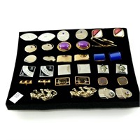 Lovely display of men's cufflinks and tie pins