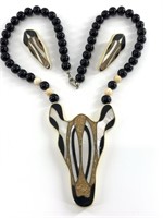 Very unique Zebra jewelry set