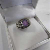 STERLING STONE RING